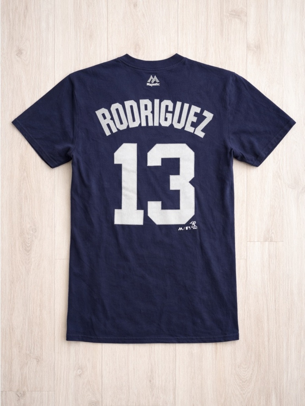 Majestic Navy T-Shirt with 'Rodriguez' and #13